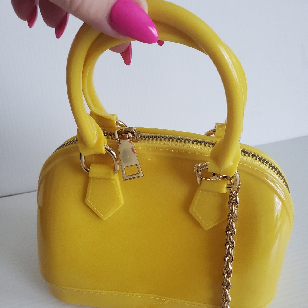 Yellow Rubber Mini Handbag - Picture 2 of 5